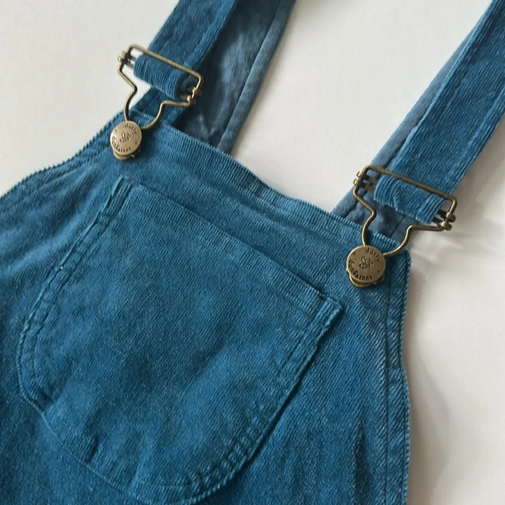 Kids Teal Corduroy Overalls Jumpsuit